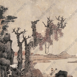 陳洪綬國畫 高士圖 (2)  高清大圖下載