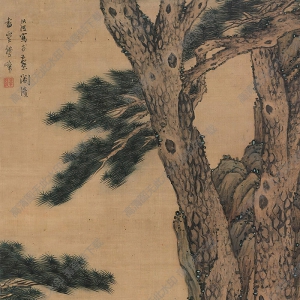陳洪綬國畫 公孫大娘舞劍圖 高清大圖下載
