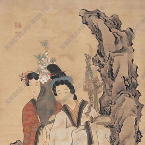 陳洪綬國畫 麻姑獻(xiàn)壽圖 高清大圖下載