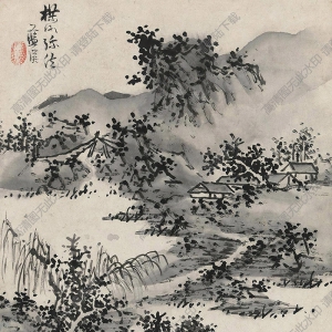 藍(lán)瑛國(guó)畫(huà) 泛舟清話 高清大圖下載