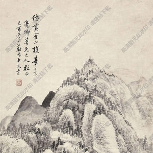 王翚國(guó)畫 仿王翚山水 高清大圖下載