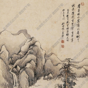 王翚國畫 唐寅詩意圖 高清大圖下載