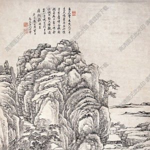 王翚國畫 重巒疊嶂圖 高清大圖下載