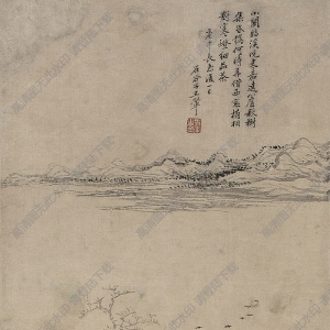 王翚作品 秋樹晚鴉圖 高清大圖下載