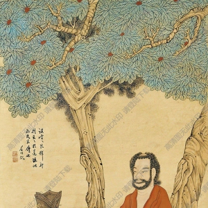 丁云鵬國(guó)畫 孔子傅道圖 高清大圖下載