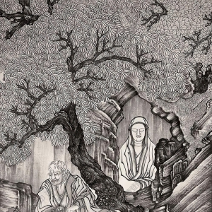 丁云鵬作品 禪會(huì)圖 高清大圖下載
