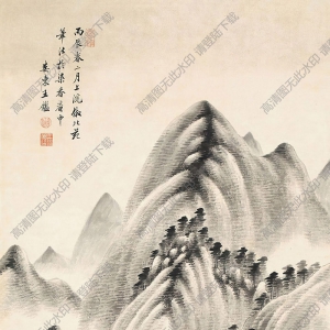 王鑒國(guó)畫(huà) 山居圖 高清大圖下載