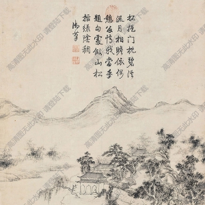 董邦達國畫 招提寺圖 高清大圖下載