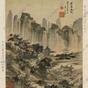 董邦達作品 碧峰春曉 高清大圖下載
