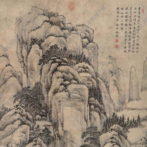 董邦達作品 蹭峰高士 高清大圖下載