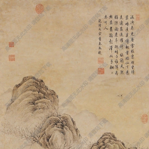 董邦達作品 放鶴圖 高清大圖下載
