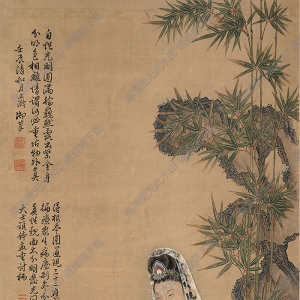 董邦達作品 寒林步月圖(2) 高清大圖下載
