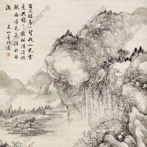 董邦達作品 樓臺望江流 高清大圖下載
