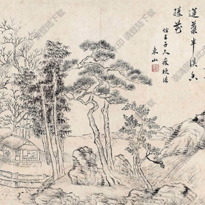 董邦達(dá)作品 桐蔭讀書(shū)圖 高清大圖下載