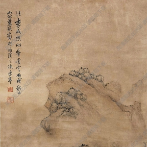 李公麟國(guó)畫 云樹流泉圖 高清大圖下載