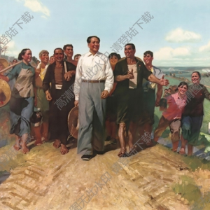 陳衍寧名畫作品_毛主席視察廣東農(nóng)村_高清大圖下載