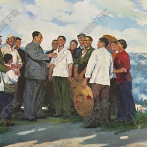 羅工柳油畫_毛主席重上井岡山_高清大圖下載