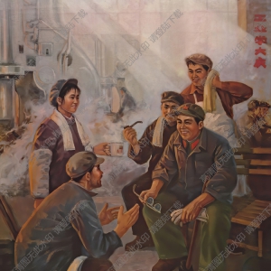 宋武征油畫_工業(yè)學大慶之爐前_高清大圖下載