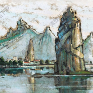 涂克油畫(huà) 廣西陸川縣風(fēng)景 高清大圖下載