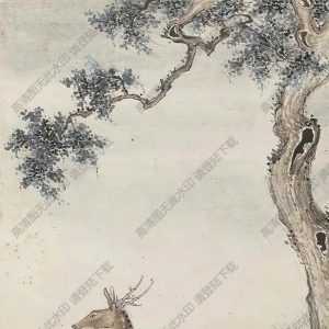 沈銓國(guó)畫(huà) 鹿 高清大圖下載