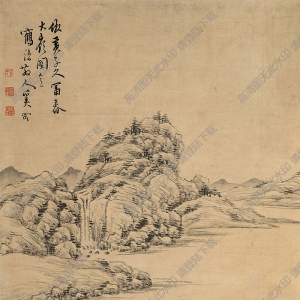 奚岡國(guó)畫 仿富春大嶺圖 高清大圖下載