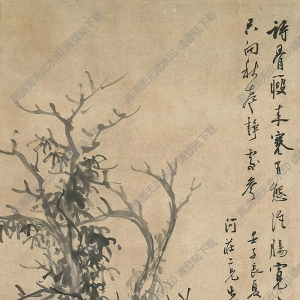 奚岡國(guó)畫(huà) 古木新篁 高清大圖下載