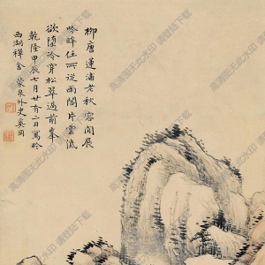 奚岡國(guó)畫(huà) 柳唐蓮浦 高清大圖下載