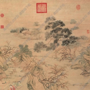 徐揚(yáng)國畫 仙野清話圖 高清大圖下載