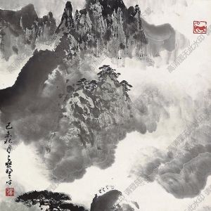 應(yīng)野平國(guó)畫 黃山 高清大圖下載