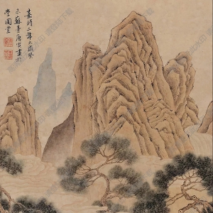 唐寅國畫 集賢圖 高清大圖下載