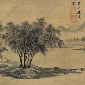 唐寅國(guó)畫 幽居望歸 高清大圖下載