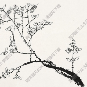 賴(lài)少其國(guó)畫(huà) 墨梅圖 高清大圖下載