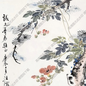 汪溶?chē)?guó)畫(huà) 花鳥(niǎo) (12) 高清大圖下載