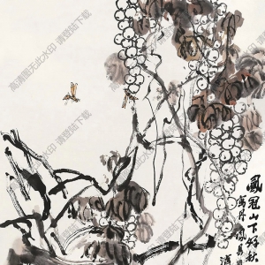 方濟(jì)眾國(guó)畫 鳳冠山下好秋光 高清大圖下載