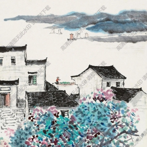 方濟(jì)眾國(guó)畫 江南水鄉(xiāng) 高清大圖下載