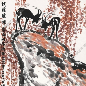 方濟(jì)眾國(guó)畫 秋林 高清大圖下載
