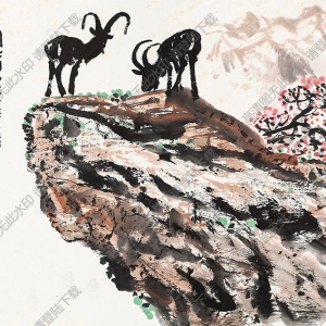 方濟(jì)眾國(guó)畫 山春 高清大圖下載