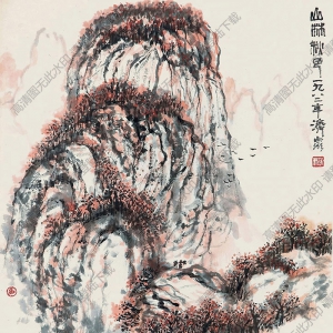 方濟(jì)眾國(guó)畫 山林秋色 高清大圖下載