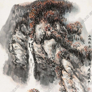方濟(jì)眾國(guó)畫 山林秋色 高清大圖下載