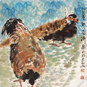 方濟(jì)眾國(guó)畫 雙吉 高清大圖下載
