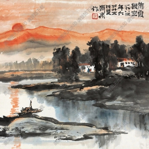 方濟(jì)眾國(guó)畫 朱霞漫空 高清大圖下載