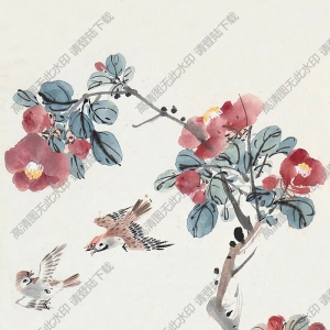 王雪濤國(guó)畫(huà) 繁花麻雀 高清大圖下載