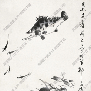 王雪濤作品 魚(yú)樂(lè)圖 高清大圖下載