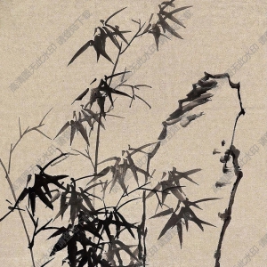 鄭板橋作品_修竹清石圖_高清大圖下載