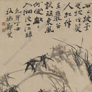 鄭板橋國畫_蘭竹 (2) _竹子蘭花_高清大圖下載