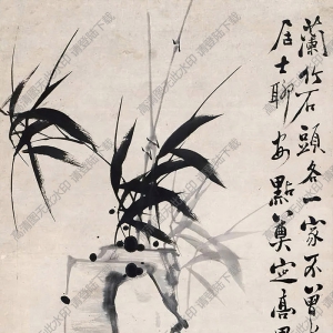 鄭板橋國畫_蘭竹 (3) _竹子蘭花_高清大圖下載