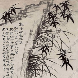 鄭板橋國畫_竹石圖 (5)_高清大圖下載