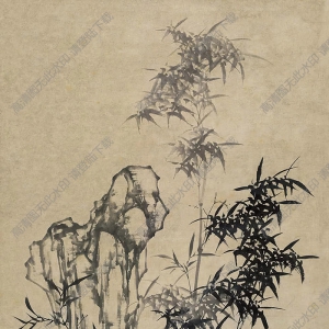 鄭板橋國畫_竹石圖 (8)_高清大圖下載