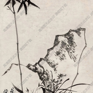 鄭板橋國畫_竹石圖 (11)_高清大圖下載