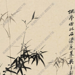 鄭板橋國畫_竹石圖 (14)_高清大圖下載